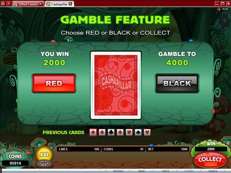 Cashapillar slots Gamble Screen