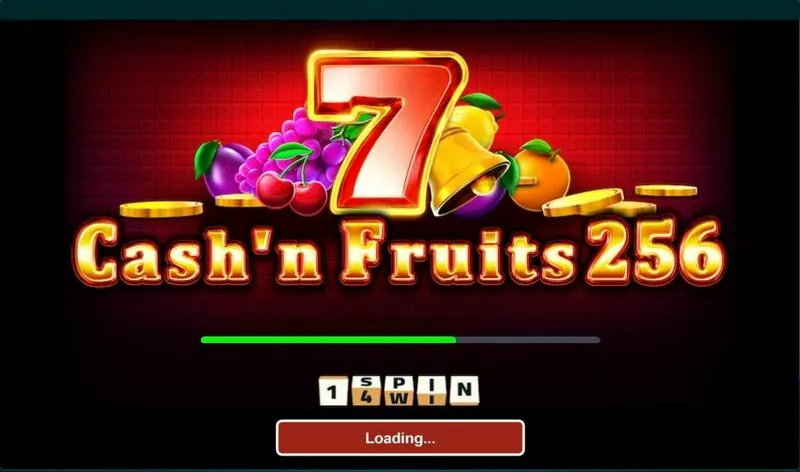 Cash'n Fruits 256 slots Introduction Screen