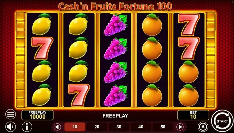 Cash'n Fruits Fortune 100 slots Main Screen Reels