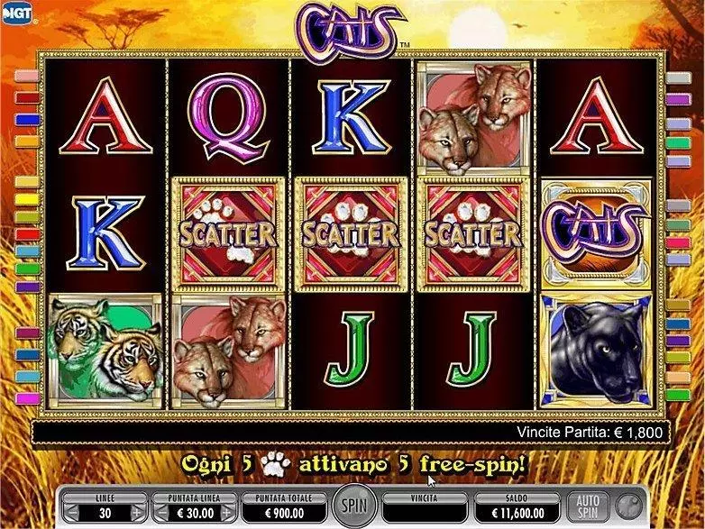 Cats slots Introduction Screen