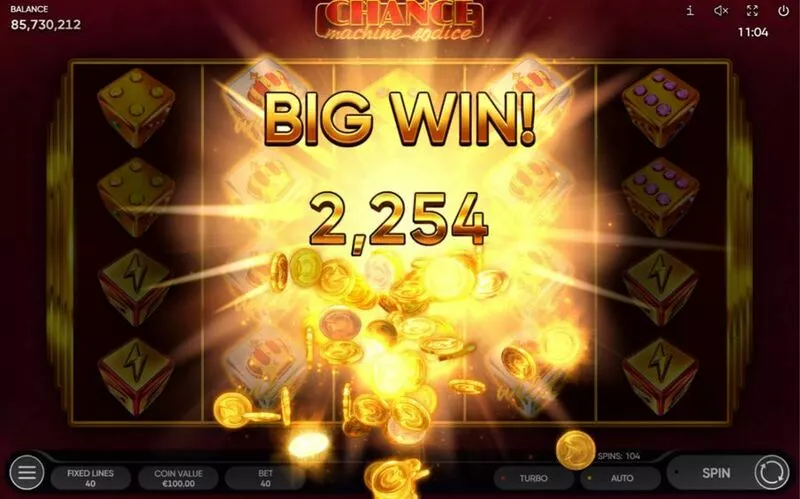 Chance Machine 40 Dice slots Winning Screenshot