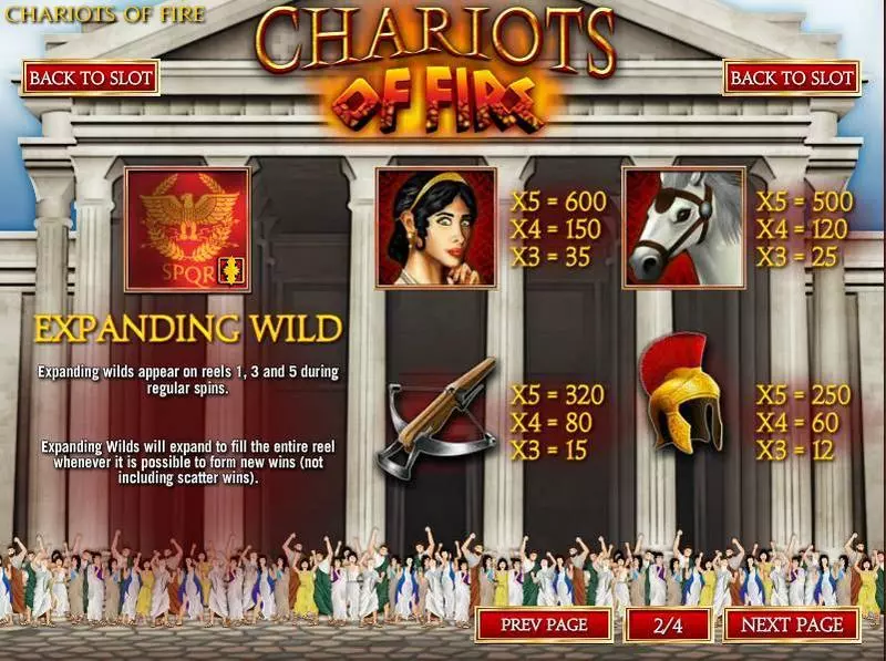 Chariots of Fire slots Bonus 1