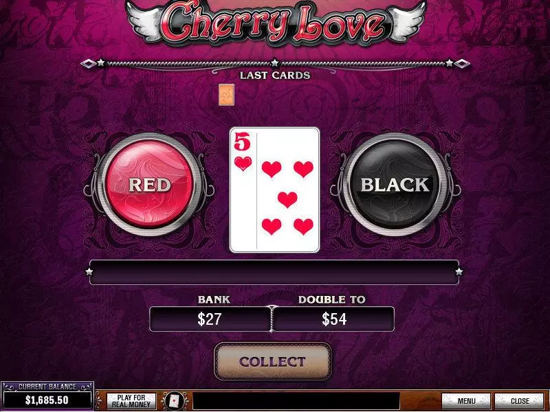 Cherry Love slots Gamble Screen
