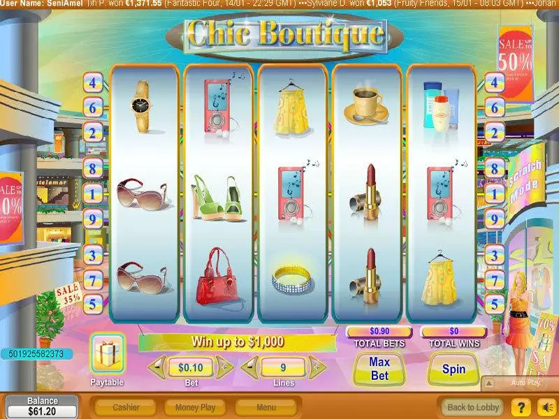 Chic Boutique slots Main Screen Reels