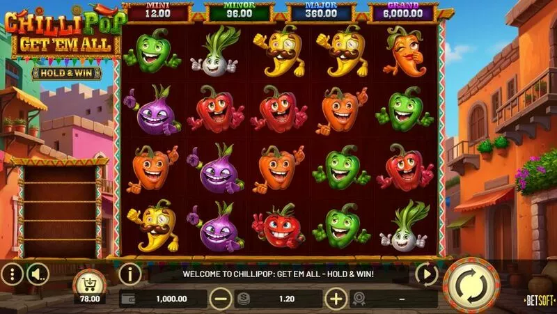ChilliPop - Get em All – HOLD and WIN slots Main Screen Reels