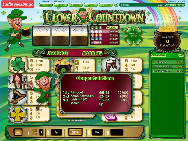 Clover Countdown Mini slots Bonus 1