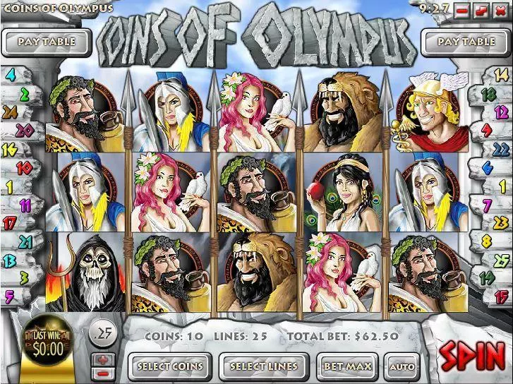 Coins of Olympus slots Main Screen Reels