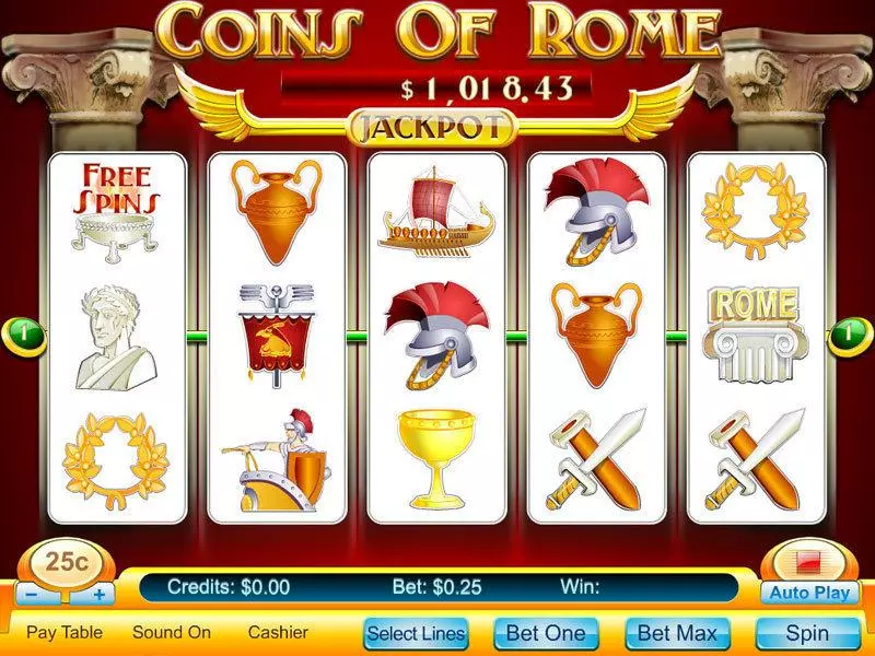 Coins Of Rome slots Main Screen Reels