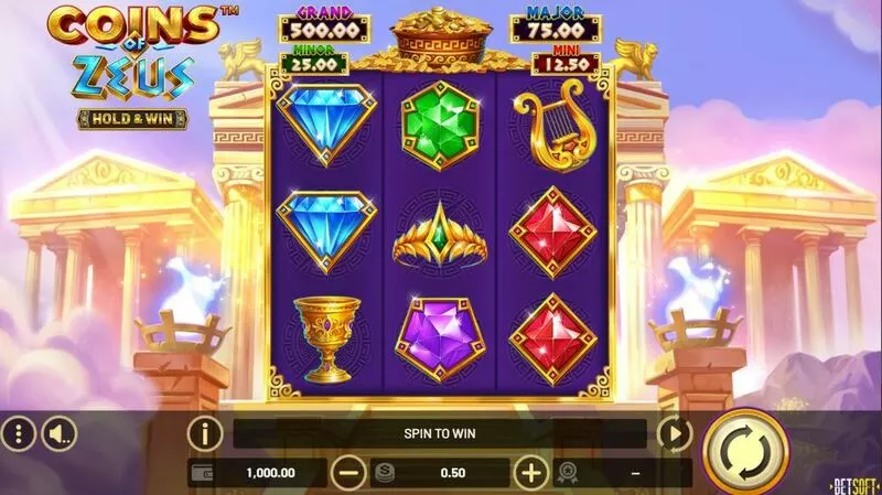 Coins of Zeus – HOLD and WIN slots Main Screen Reels