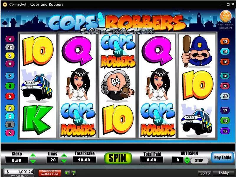 Cops and Robbers Safe Cracker slots Main Screen Reels