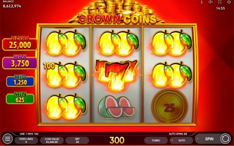 Crown Coins slots Main Screen Reels