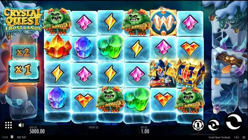 Crystal Quest: Frostlands slots Main Screen Reels