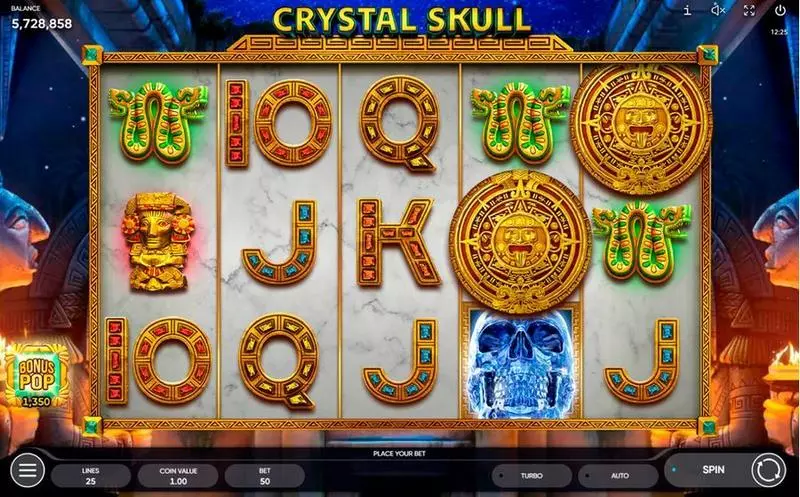 Crystal Skull slots Main Screen Reels