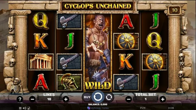 Cyclops Unchained slots Main Screen Reels