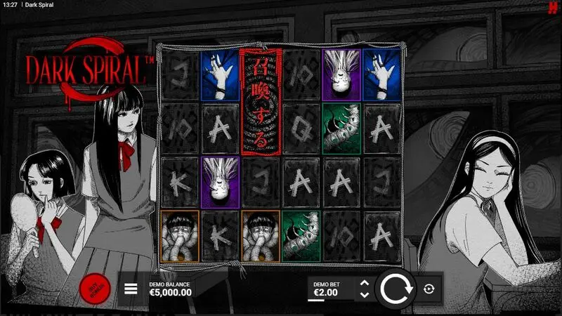 Dark Spiral slots Main Screen Reels