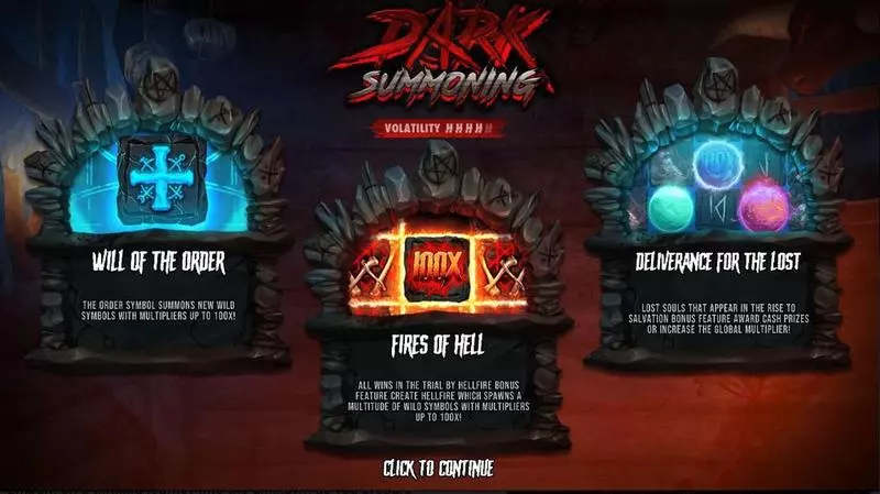 Dark Summoning slots Introduction Screen