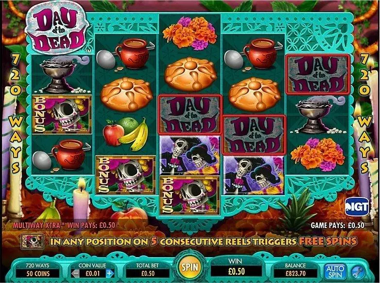 Day of the Dead slots Introduction Screen