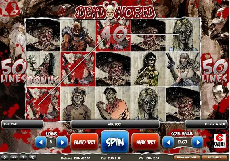 Deadworld slots Main Screen Reels