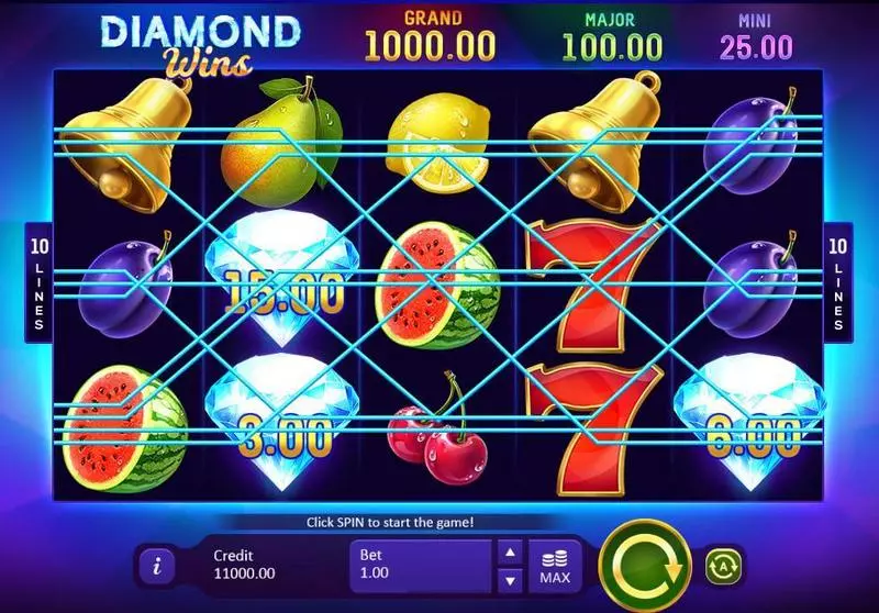 Diamond Wins: Hold&Win slots Main Screen Reels