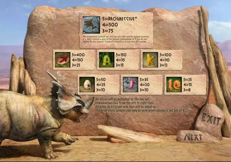 Dino's Rhino slots Info and Rules