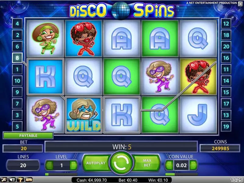 Disco Spins slots Main Screen Reels