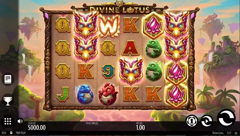 Divine Lotus slots Main Screen Reels
