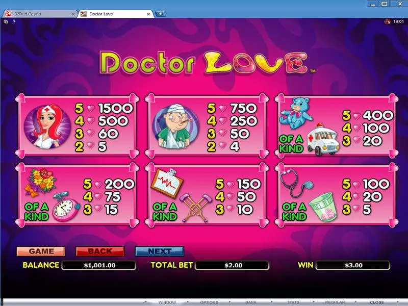 Doctor Love slots Info and Rules
