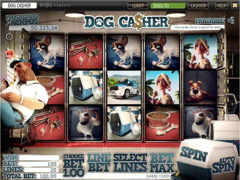 Dog Ca$her slots Main Screen Reels