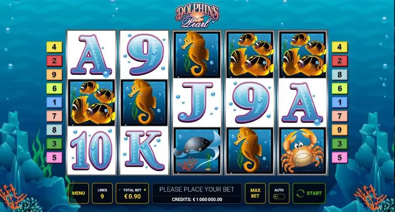 Dolphin’s Pearl slots Main Screen Reels