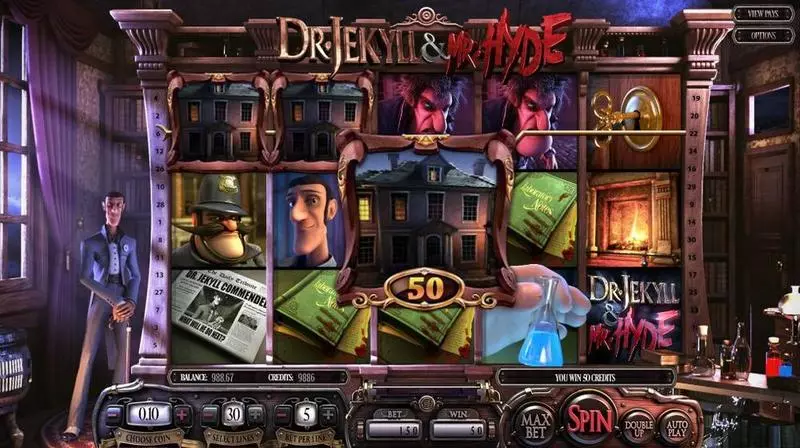 Dr. Jekyll & Mr.Hyde slots Introduction Screen