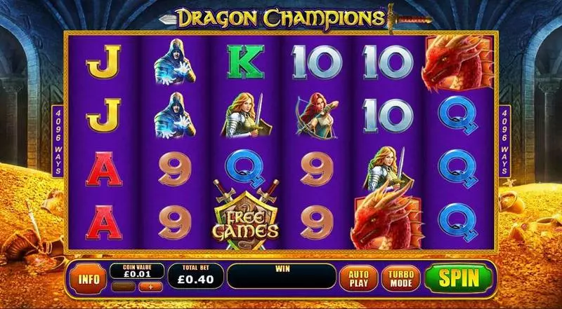 Dragon Champions slots Main Screen Reels