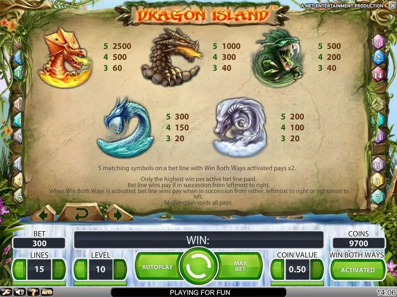 Dragon Island slots Info and Rules
