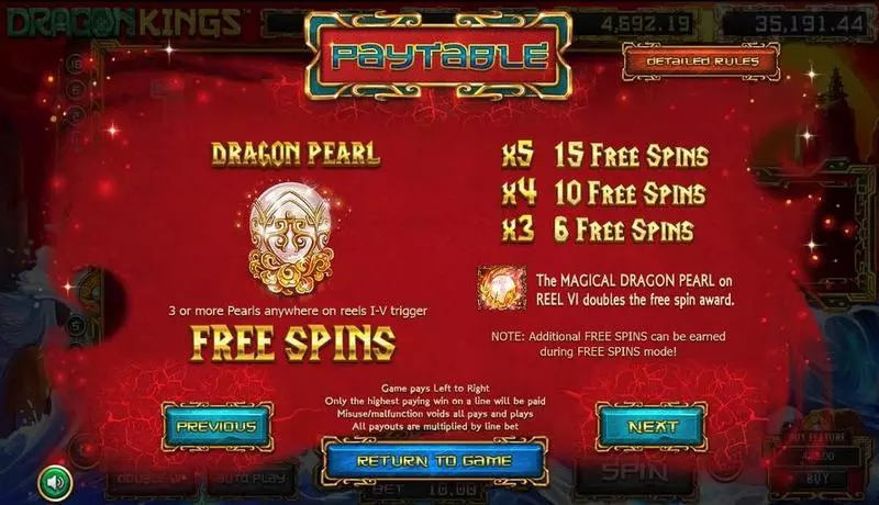 Dragon Kings slots Bonus 1