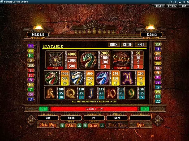 Dragons slots Info and Rules