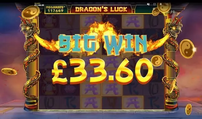 Dragon's Luck MegaWays slots Winning Screenshot