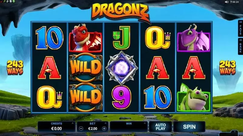 Dragonz slots Introduction Screen