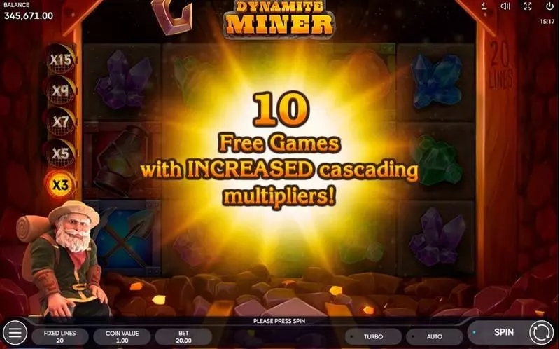 Dynamite Miner slots Bonus 1