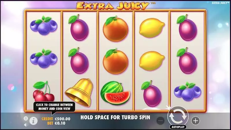 Extra Juicy slots Main Screen Reels