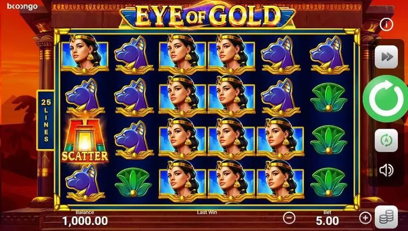 Eye of Gold slots Main Screen Reels