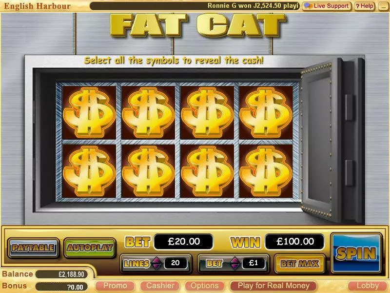 Fat Cat slots Bonus 1