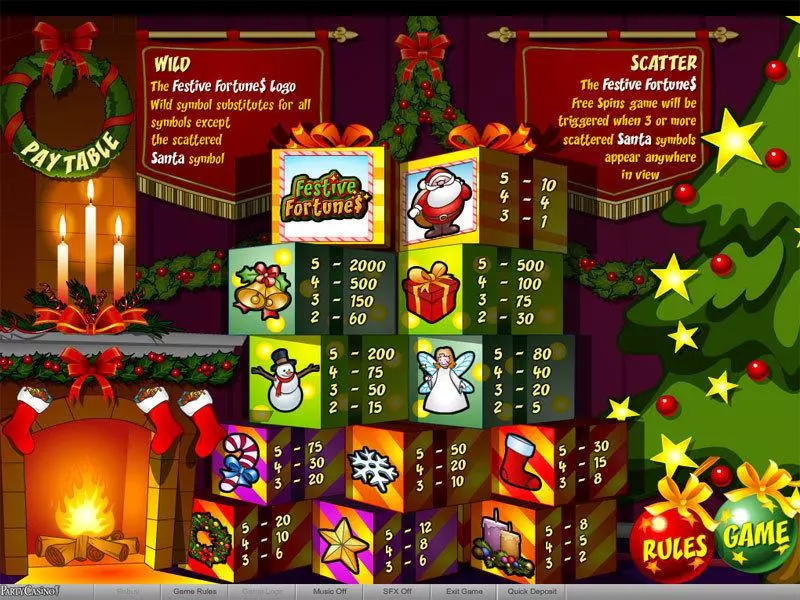 Festive Fortunes slots Info and Rules