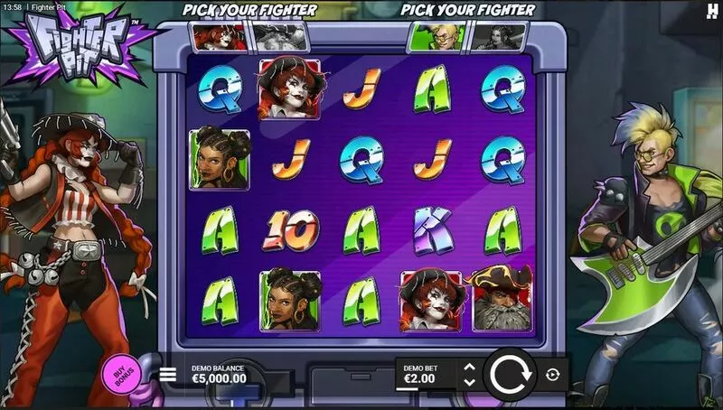 Fighter Pit slots Main Screen Reels