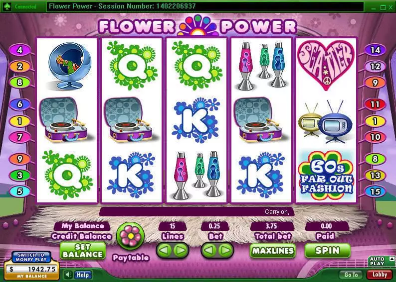 Flower Power slots Main Screen Reels