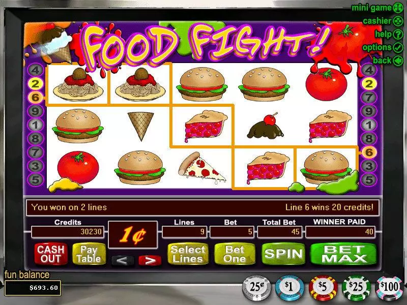 Food Fight slots Main Screen Reels