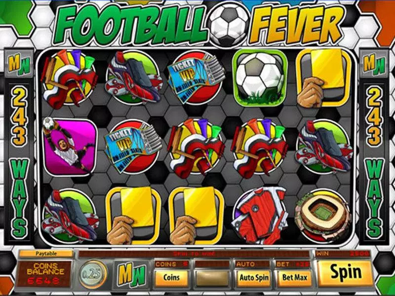 Football Fever slots Main Screen Reels