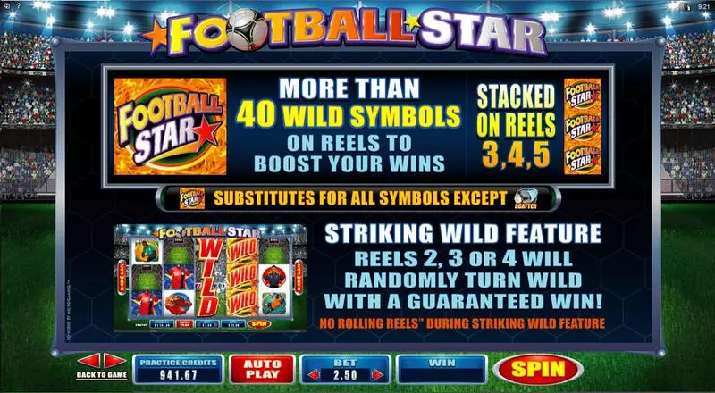 Football Star slots Info and Rules