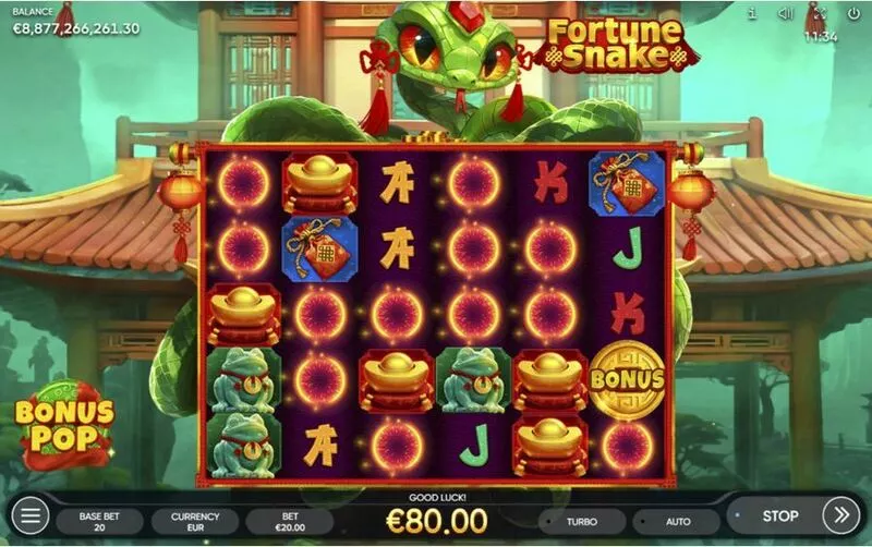 Fortune Snake slots Main Screen Reels