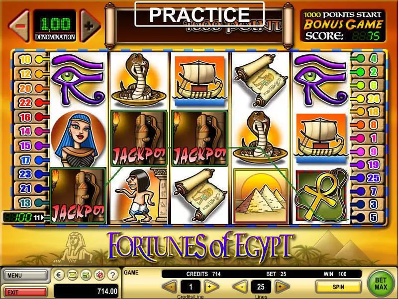 Fortunes of Egypt slots Bonus 1