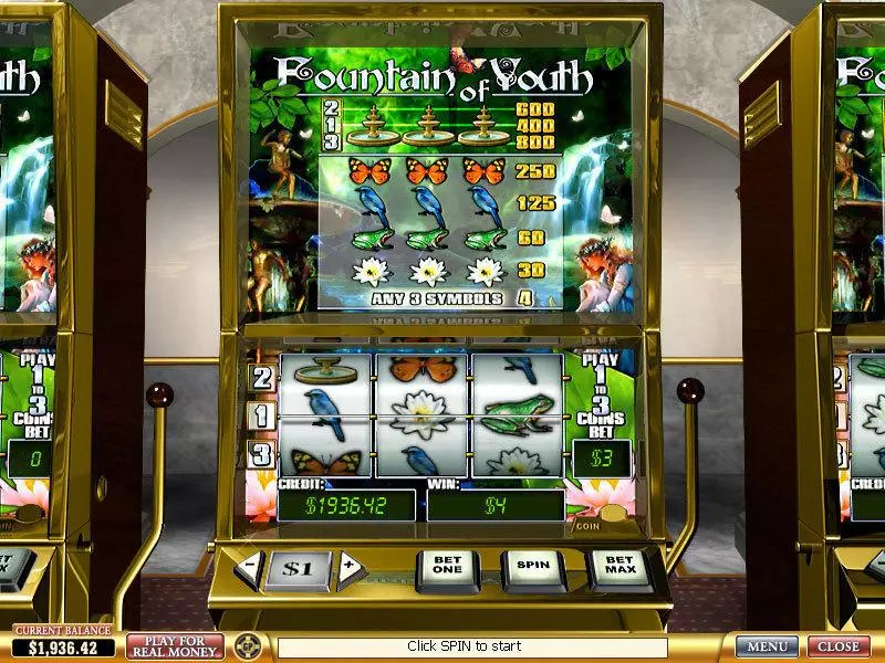 Fountain Of Youth slots Main Screen Reels