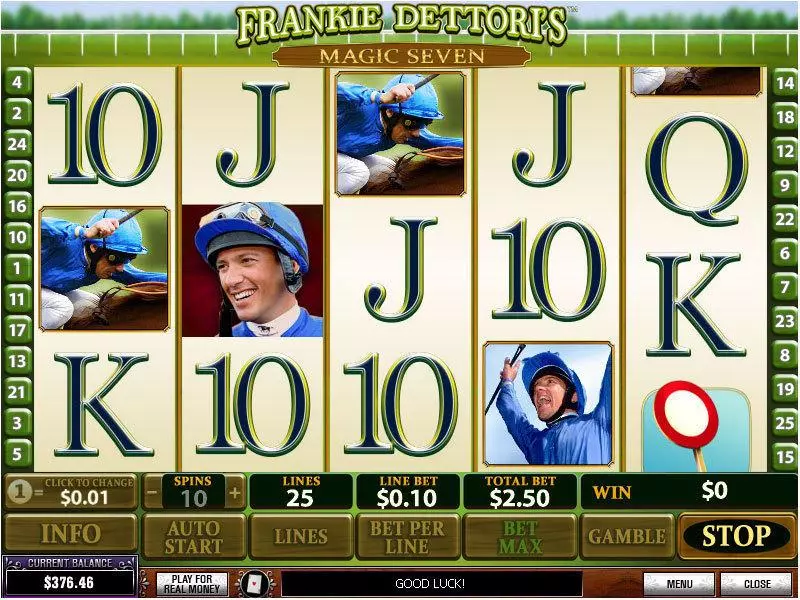 Frankie Dettori's Magic Seven slots Main Screen Reels